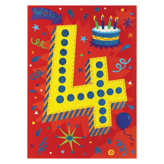 Four Year Old Birthday Card