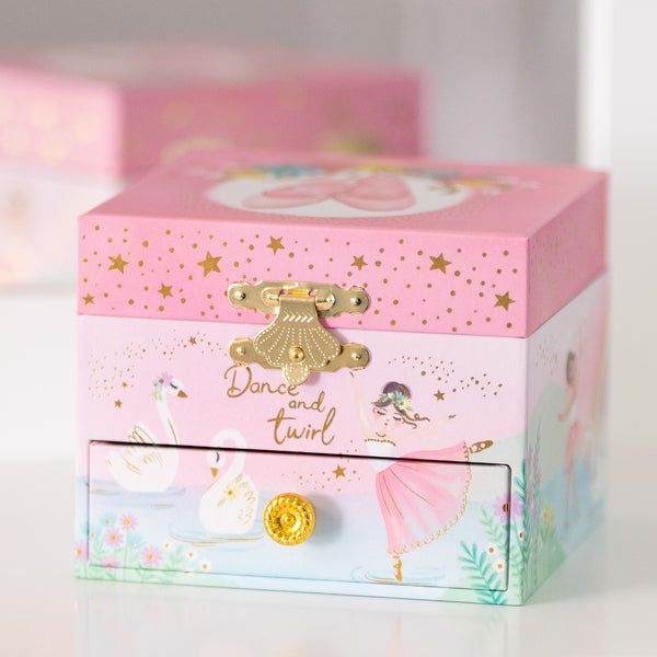 Ballerina Square Jewelry Box with 1 Drawer
