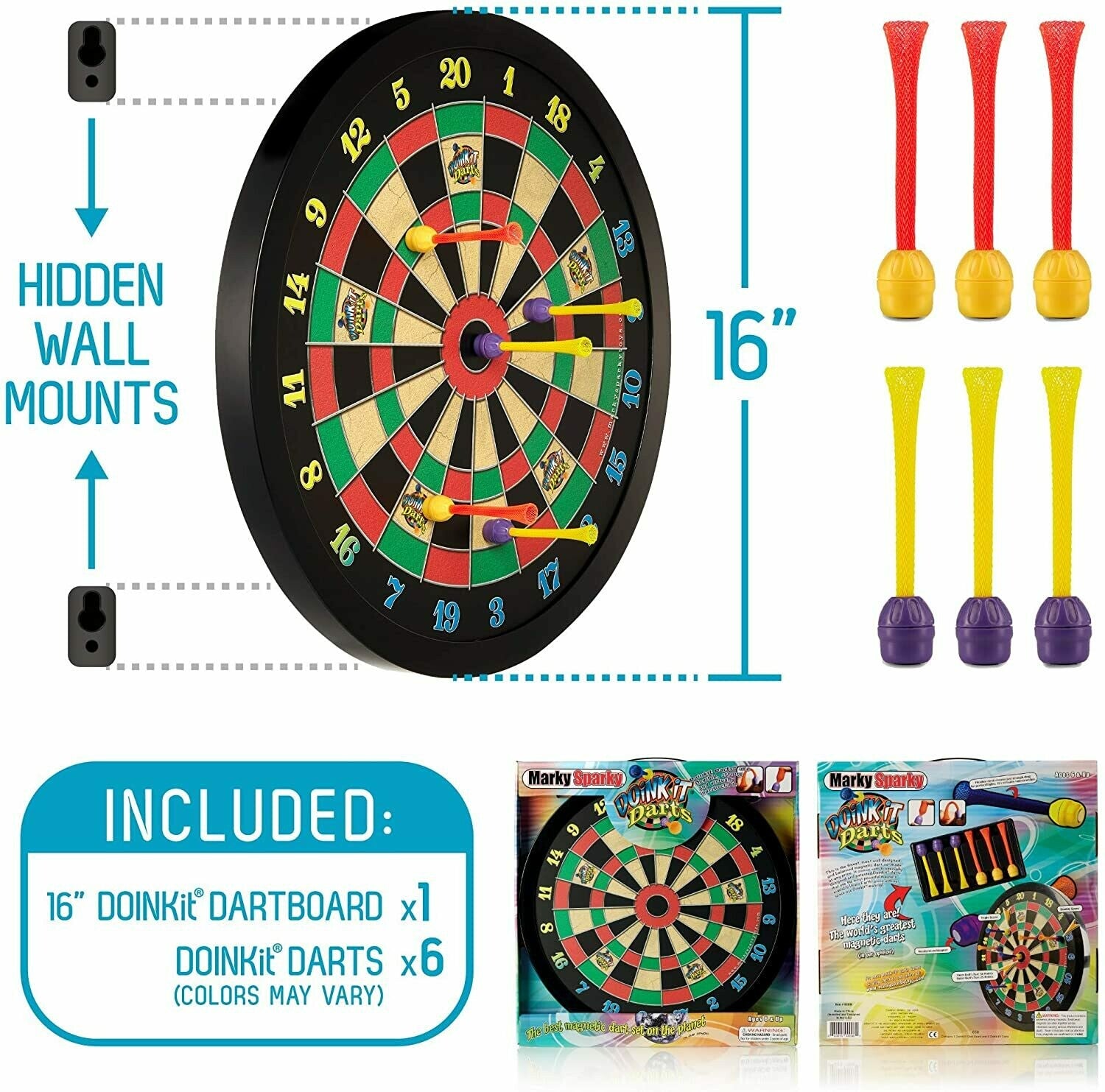 Marky Sparky Doinkit Darts Magnetic Dart Board Set