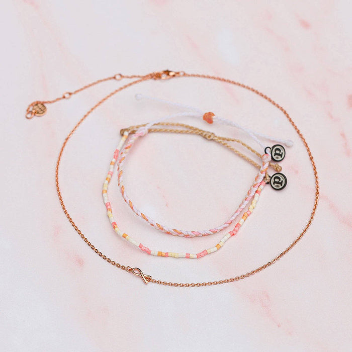 Breast Cancer Awareness Mini Braided Bracelet PuraVida