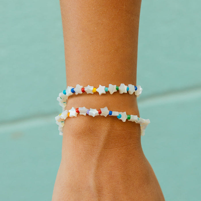 Serena Star Bead Stretch PuraVida Bracelet