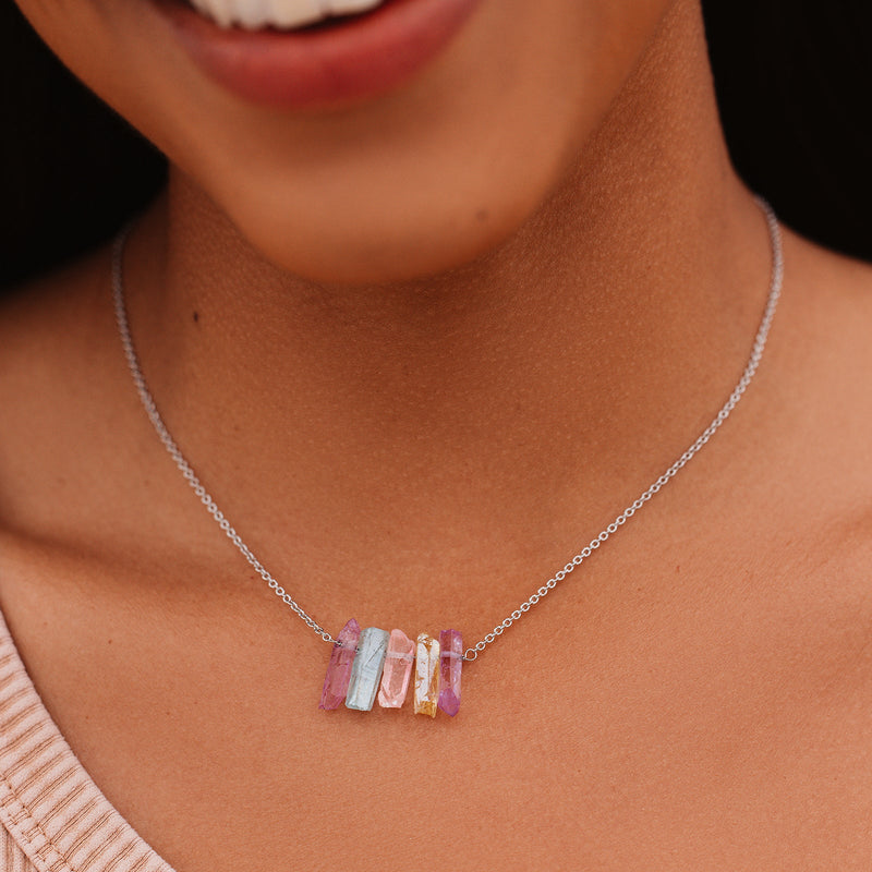 Rainbow Crystal Necklace PuraVida