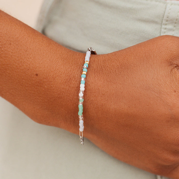 Seabright Stretch Bead and Chain Bracelet