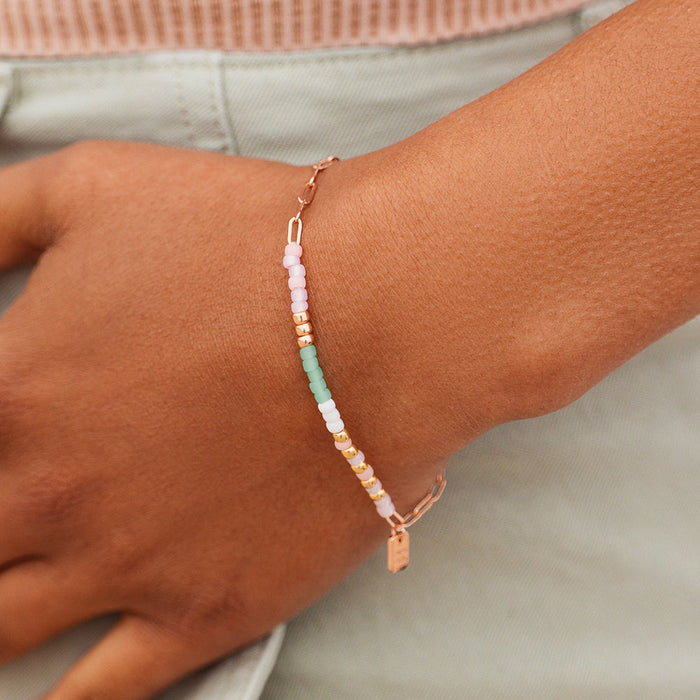 Seabright Stretch Bead and Chain Bracelet