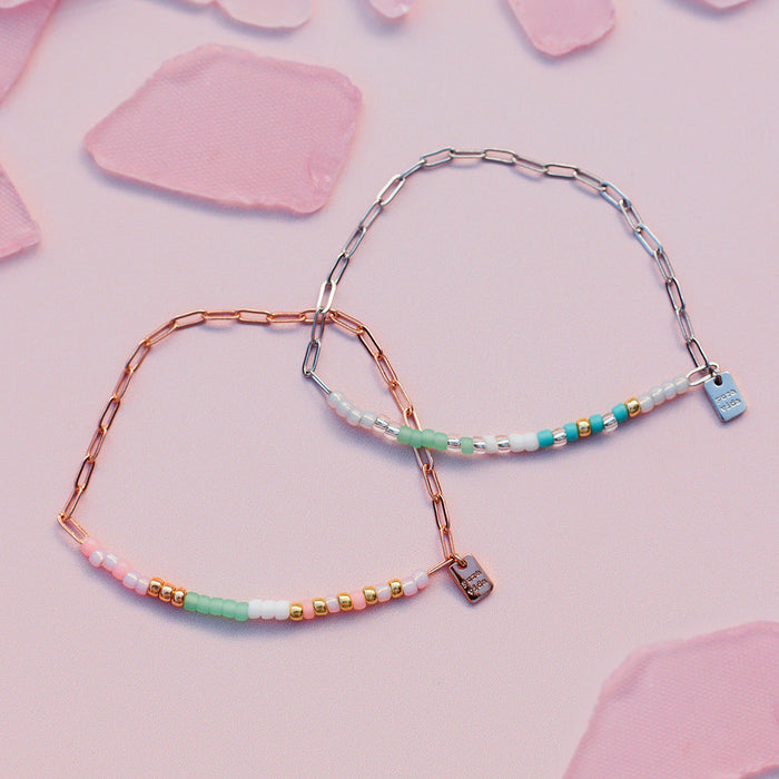 Seabright Stretch Bead and Chain Bracelet