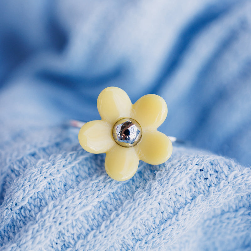 Solstice Enamel Flower PuraVida Ring