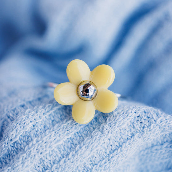 Solstice Enamel Flower PuraVida Ring