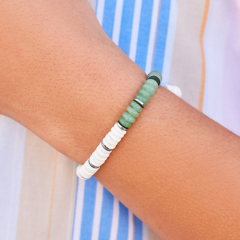 Carmel Mixed Bead Stretch Bracelet