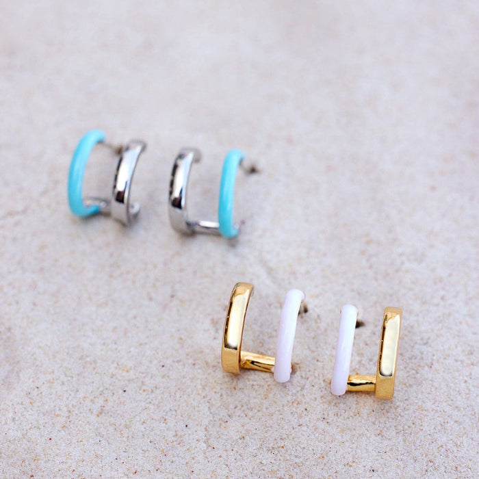 Double Hoop Huggie Earrings PuraVida