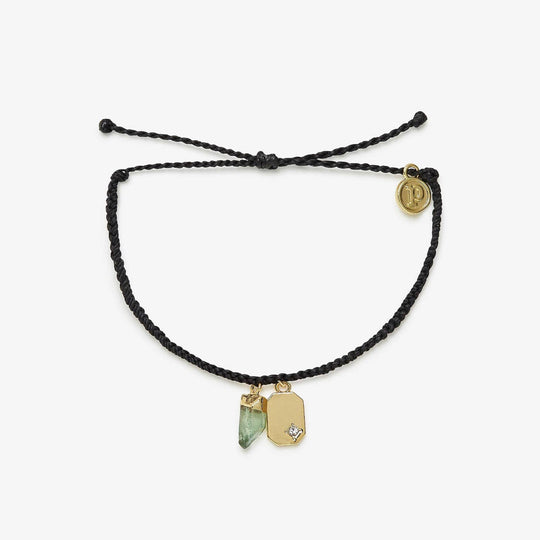 Raw Emerald Gold Charm Bracelet PuraVida