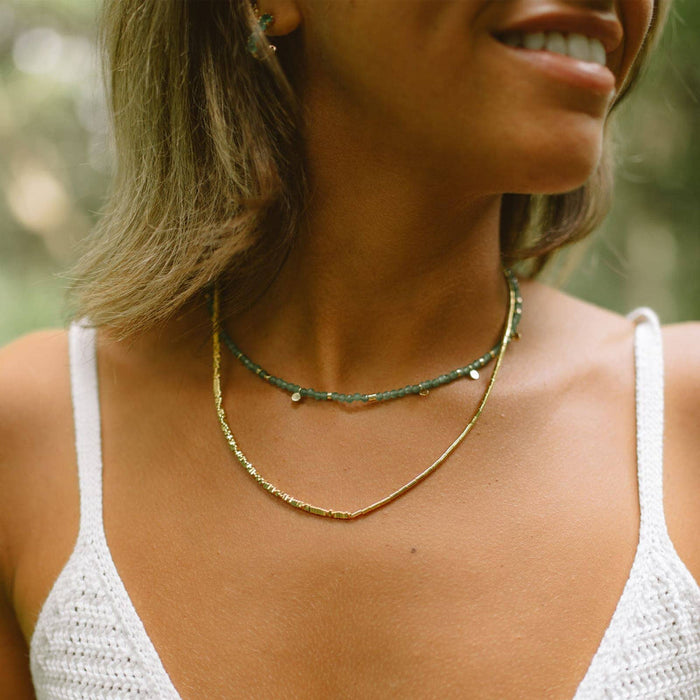 Jade Beaded Choker Necklace PuraVida