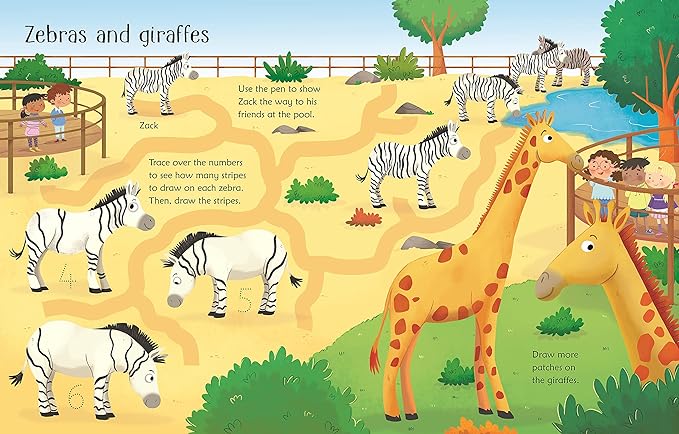Wipe Clean Zoo Activity Book