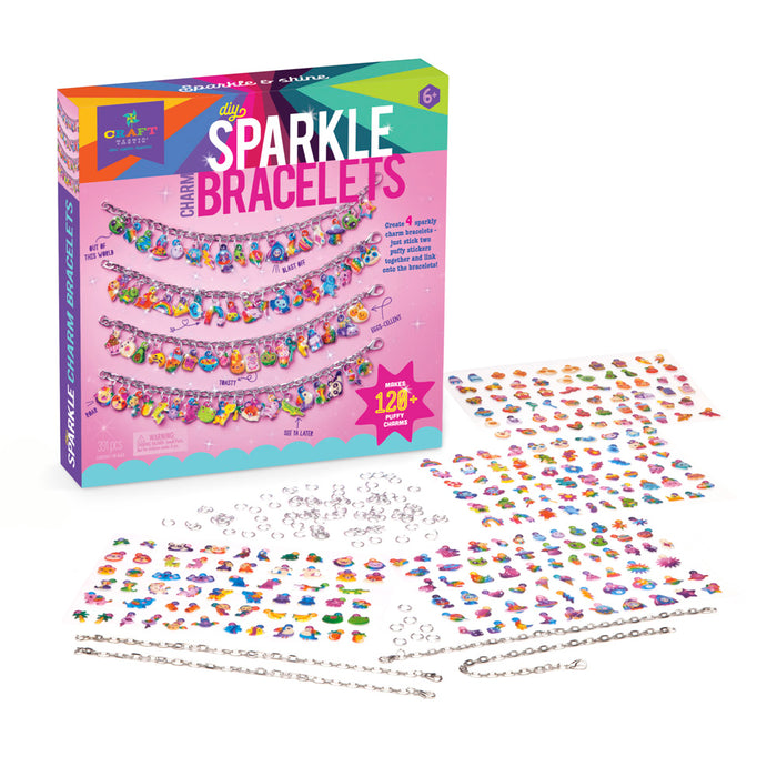DIY Sparkle Charm Bracelets