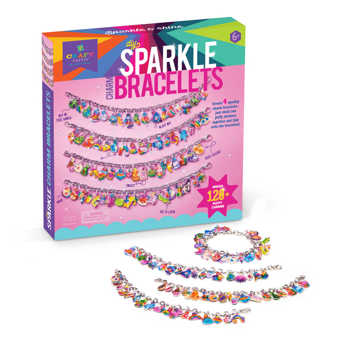 DIY Sparkle Charm Bracelets