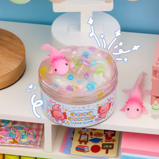 Baby Axolotl Clear Kawaii Slime