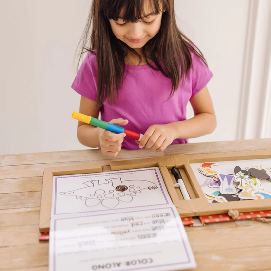 Natural Play: Play, Draw, Create Reusable Drawing & Magnet Kit – Dinosaurs