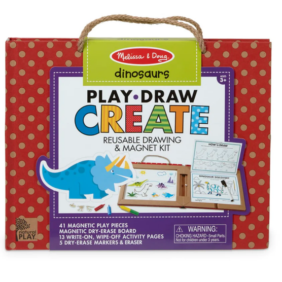 Natural Play: Play, Draw, Create Reusable Drawing & Magnet Kit – Dinosaurs