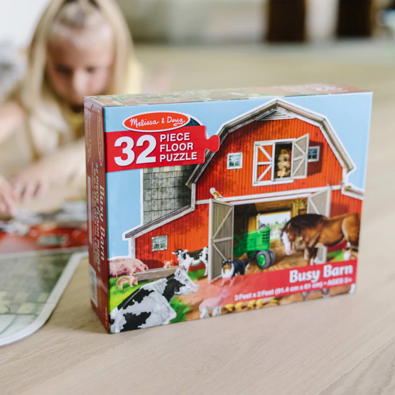 Busy Barn Yard Shaped Floor Puzzle - 32 Pieces
