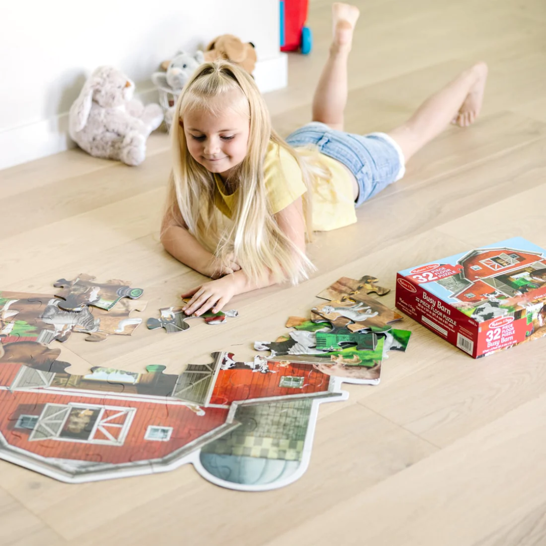 Busy Barn Yard Shaped Floor Puzzle - 32 Pieces