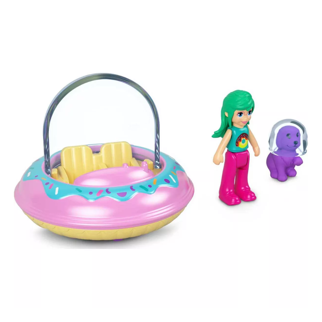 Pollyville Micro Doll with Car & Pet