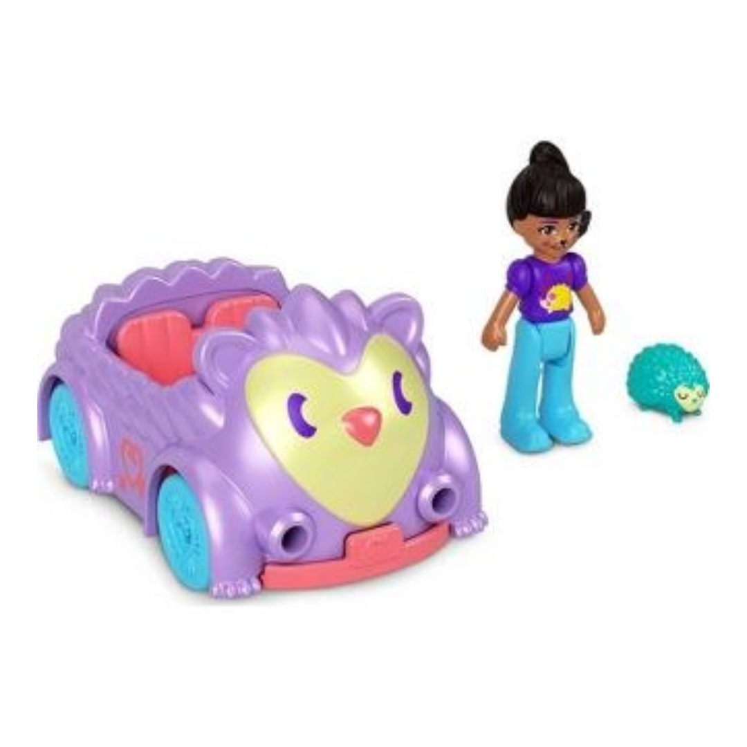 Pollyville Micro Doll with Car & Pet