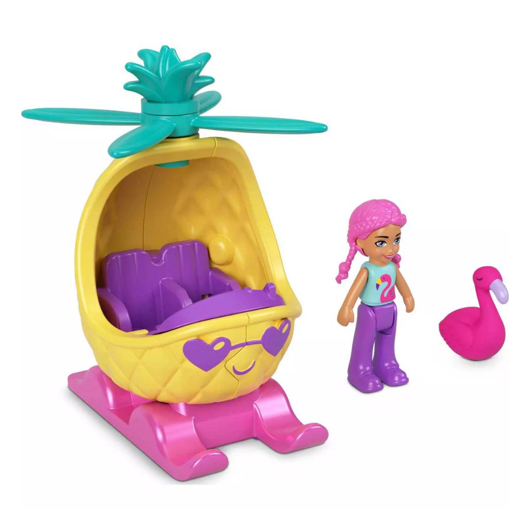 Pollyville Micro Doll with Car & Pet