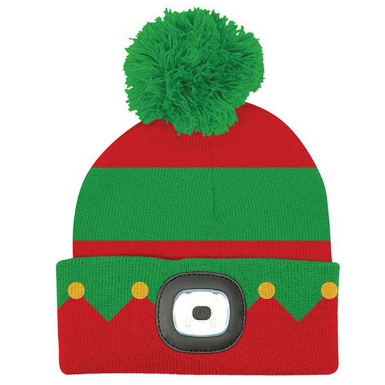 Night Scope Christmas Kids' Rechargeable Pom Hat