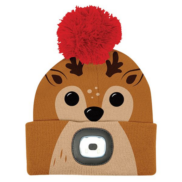 Night Scope Christmas Kids' Rechargeable Pom Hat