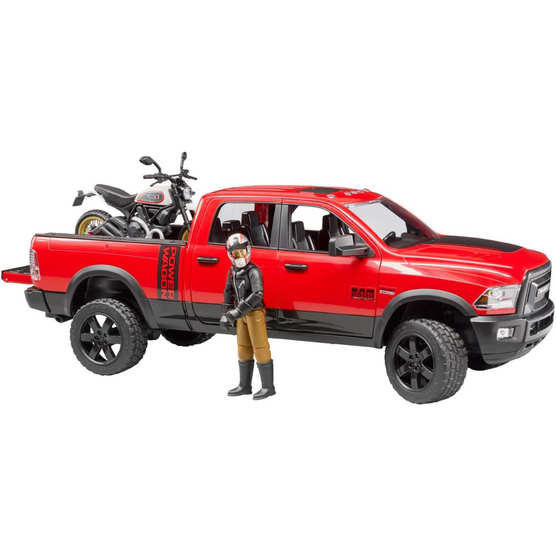 Bruder Ram 2500 Truck with Ducati Motorcycle