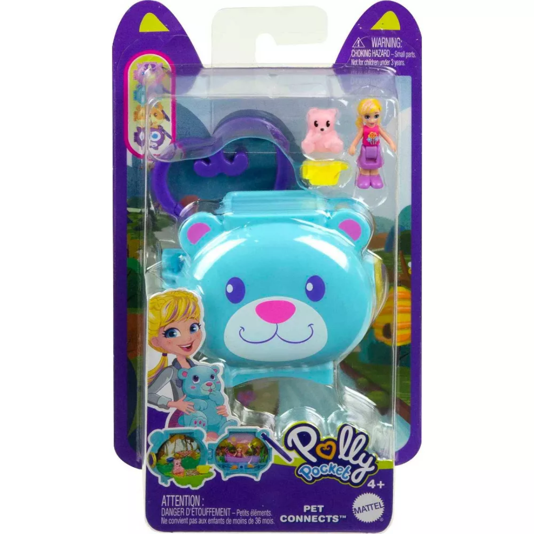 Polly Pocket Pet Connects Stackable Compact Playset - Assorted