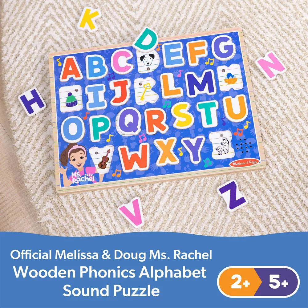Melissa & Doug, Ms. Rachel Alphabet Letter Sounds Puzzle - 26pc