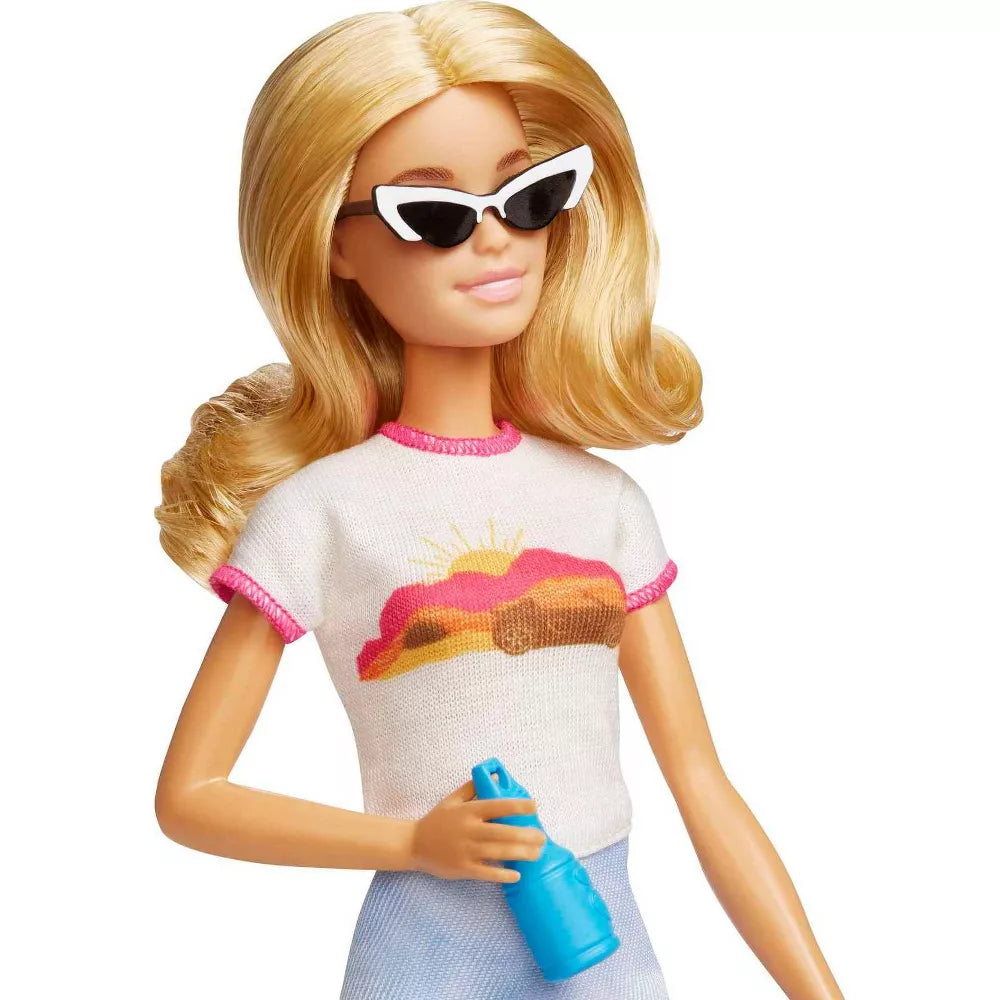 Barbie Doll And Accessories, 'Malibu' Travel Set With Puppy And 10+ Pieces Including Working Suitcase