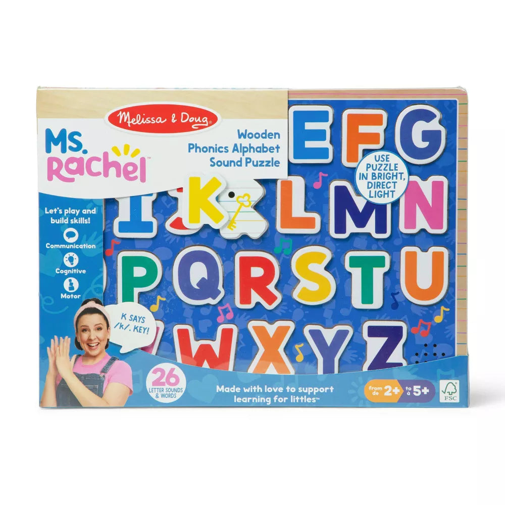 Melissa & Doug, Ms. Rachel Alphabet Letter Sounds Puzzle - 26pc