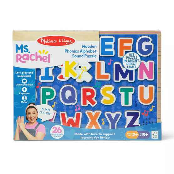 Melissa & Doug, Ms. Rachel Alphabet Letter Sounds Puzzle - 26pc