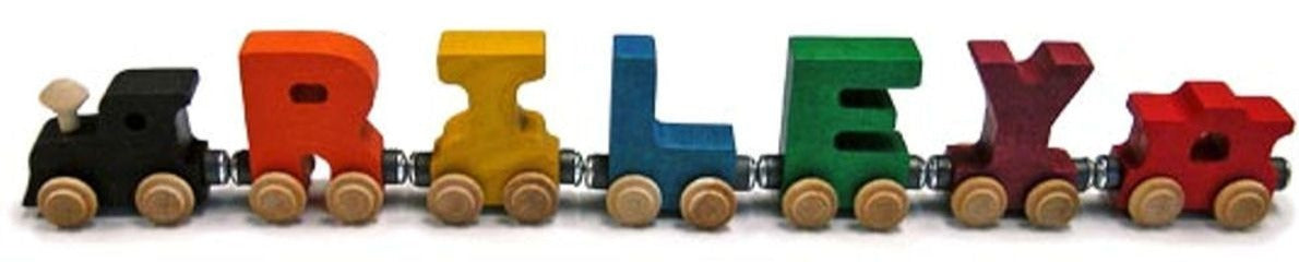 Colorful Train Letters
