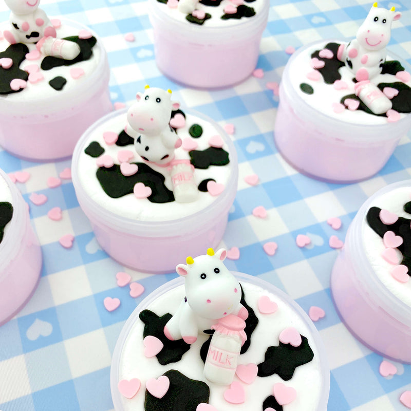 Kawaii Straw Dairy Cow Slime