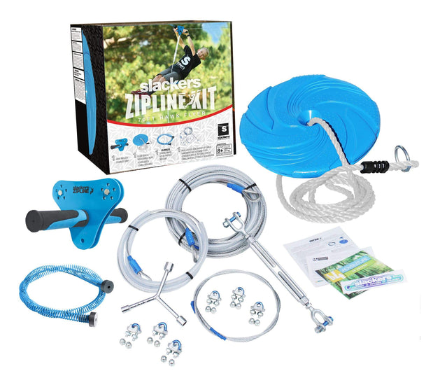 Slackers 70' Hawk Zipline With Free Spring Brake Kit