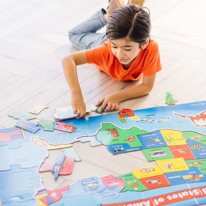 U.S.A. (United States) Map Floor Puzzle - 51 Pieces