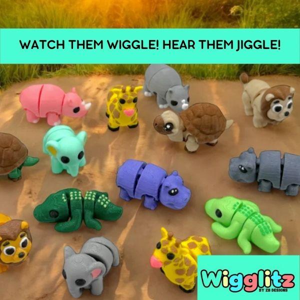 Mystery Wigglitz 12-PACK | Wiggly 3D Mini Printed Animals Surprise Cute Figures