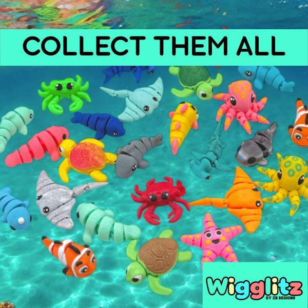 Mystery Wigglitz 12-PACK | Wiggly 3D Mini Printed Animals Surprise Cute Figures