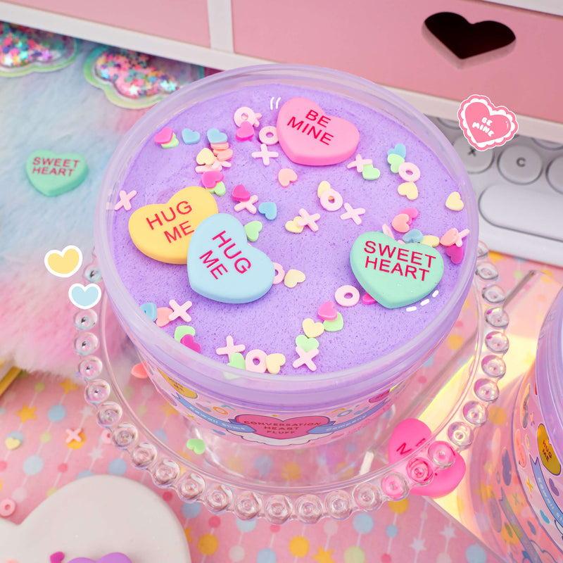 Conversation Heart Fluff Kawaii Slime