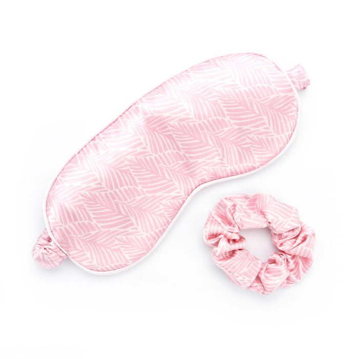 Lemon Lavender Silky Satin Eye Mask & Scrunchie Set