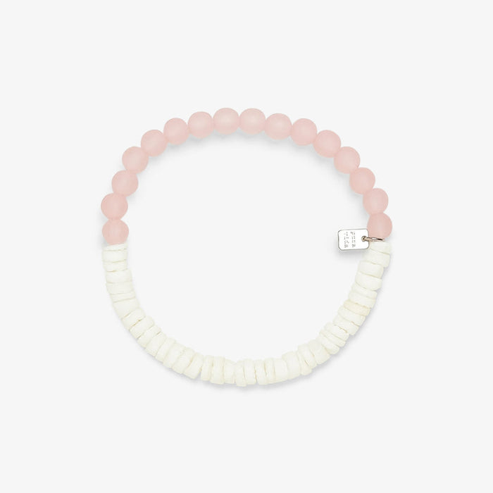 Puka Shell and Frosted Bead Stretch Bracelet PuraVida