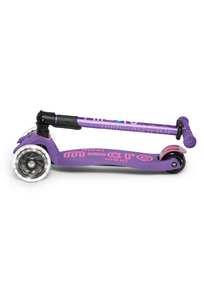 LED Foldable Maxi Deluxe PURPLE Kick Scooter